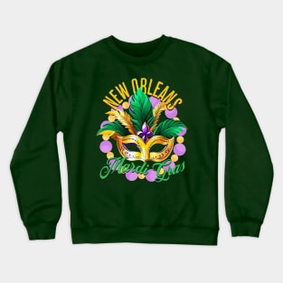 New Orleans Mardi Gras Souvenir for Mardi Parties Costume Crewneck Sweatshirt